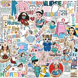 100 PCS Funny Nurse Stickers Medical Stickers Nursing Accessories for Nurses Nursing Healthcare Stickers Funny Nurse Gifts