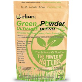 Hion Super Greens Powder | 11 Superfoods incl. Wheatgrass, Spirulina, Chlorella & Green Tea | Energy, Gut & Immune Support | No Fillers | Vegan & Gluten-Free | 30 Servings | Award-Winning & UK Made
