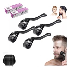 4pcs Dermaroller Facial Para Barba Titanio Produce Colágeno