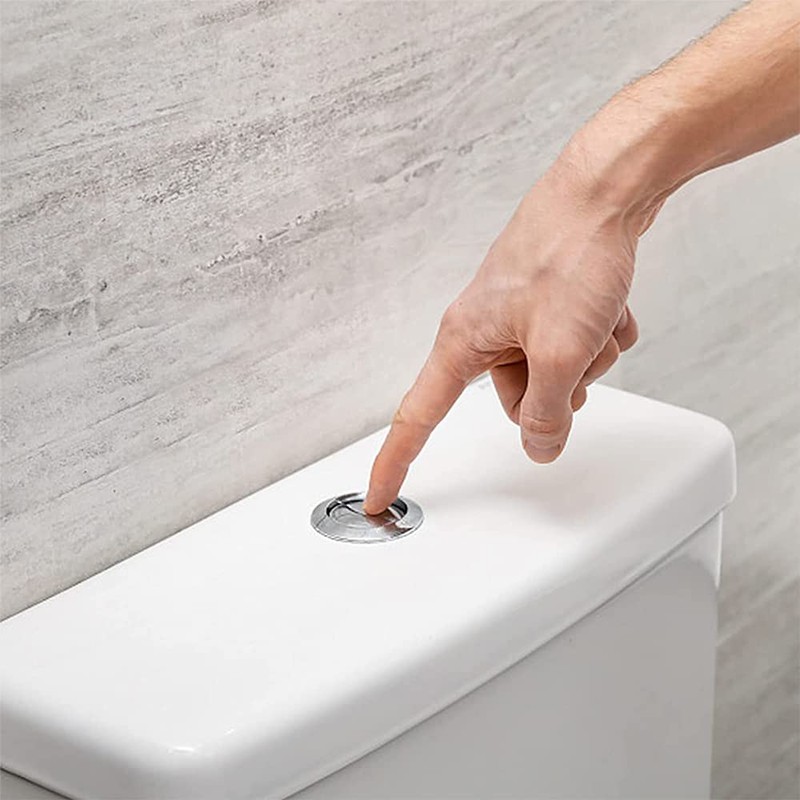 Toilet Dual Flush Push Button, Toilet Button Flushing Round Head