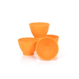 Mintra Home Unbreakable Bowls and Trays (Bold Collection), Saffron, (Small Bowl 4pk - 250ml (8oz)