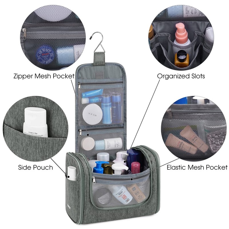 Large Hanging Toiletry Bag for Men and Women, Portable Waterproof