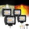 Auxbeam 6 Modes Amber White Series, 4 Packs LED Pod