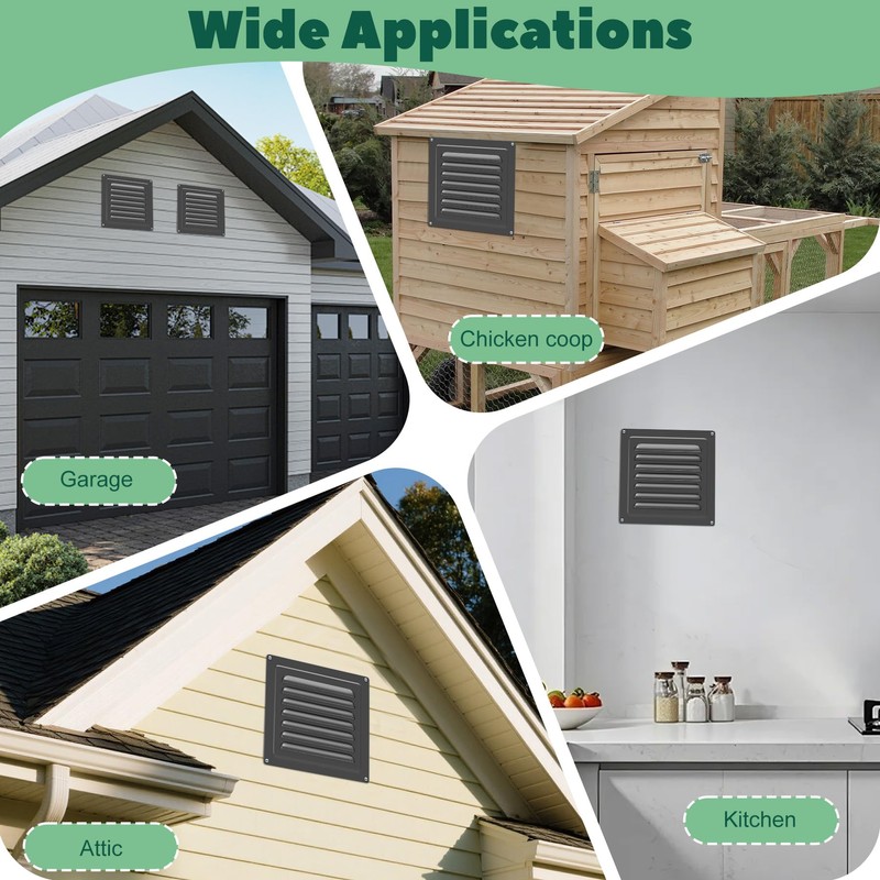 Memrita 12 x 12 Inch Attic Vent with Screen Mesh,