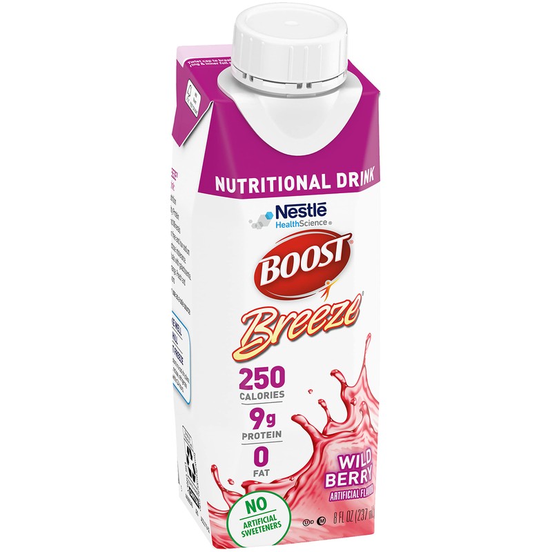 Boost Breeze Nutritional Drink Wildberry, 8 Fl Oz (Pack of
