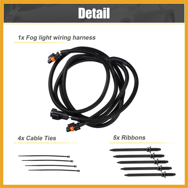 Partuto Fog Light Wiring Harness Kit 56045501AC for Dodge for