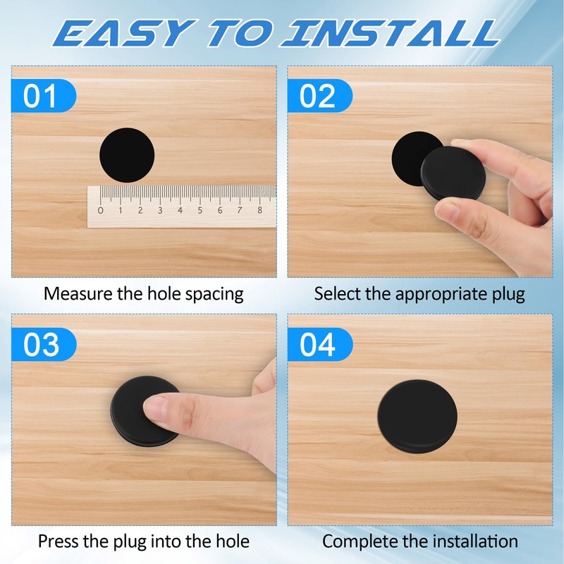 135 PCS Rubber Plugs for Round Holes, Anglecai 8 Size