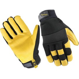 Wells Lamont 3227l Hydrahyde Leather Work Gloves L Size, 3 Gloves, Yellow/Black