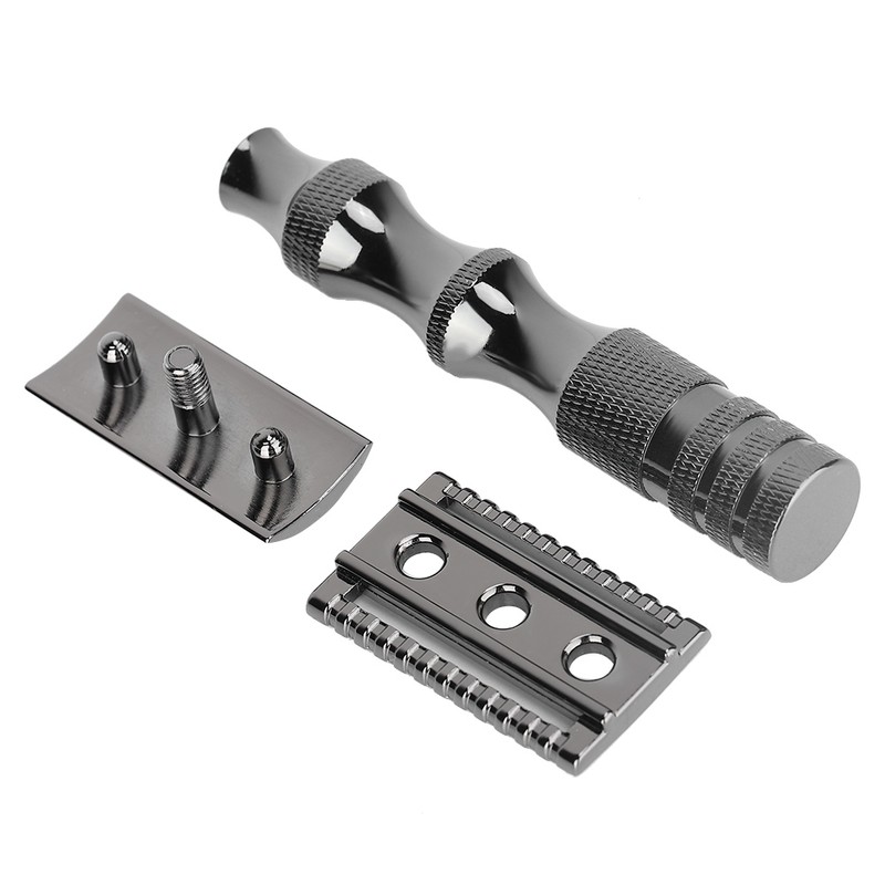 Classic Men Anti skid Metal Handle Dual Blade Shaver Vintage