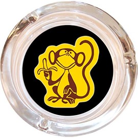 Black Ball Corp. Monkey Glass Ashtray - 4" Round