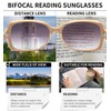JM Classic Bifocal Reading Glasses Square Stylish Gradient Sunglasses Readers