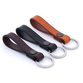 Rooxs 100% Leather Keyring for Men and Women, brown, Unit size