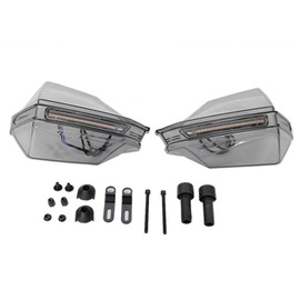 Akozon Motorcycle Handlebar Guards Windshield Windproof Handguards Protector Universal Led Wind Deflector With Turn