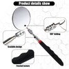 Telescoping Inspection Mirror, Circular Telescopic Mechanics Mirror Tool with Extended