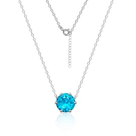 ALEXCRAFT Women's Necklace 925 Silver with Cubic Zirconia Silver Chain Women Men Gifts for Women Girlfriend Mum Girls, Silver-plated brass, Cubic Zirconia