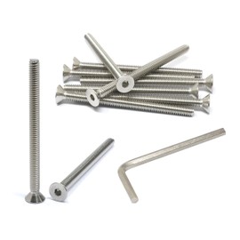 iexcell 10 Pcs 1/4-20 x 3-1/2" Stainless Steel 304 Hex Socket Flat Head Cap Screws Bolts Kit