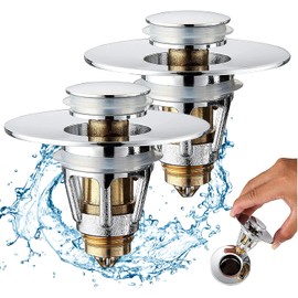 Tapón para Lavabo de Baño, Cobre, 28mm-38mm, Juego 2 Tapon Fregadero