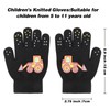 QKURT 6 Pairs Kids Gloves, Thermal Children Gloves Stretchy Full