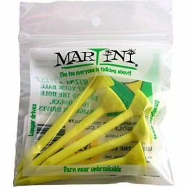 MARTINI 3 1/4" YELLOW ORIGINAL GOLF TEES-2 PACKAGES OR 10 TEES