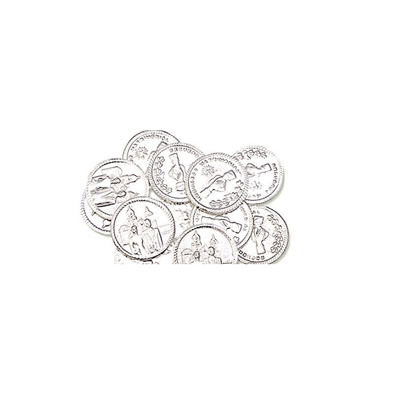 Lassos Boutique 2" Heart Shaped Silver Wedding Arras Set, Arras