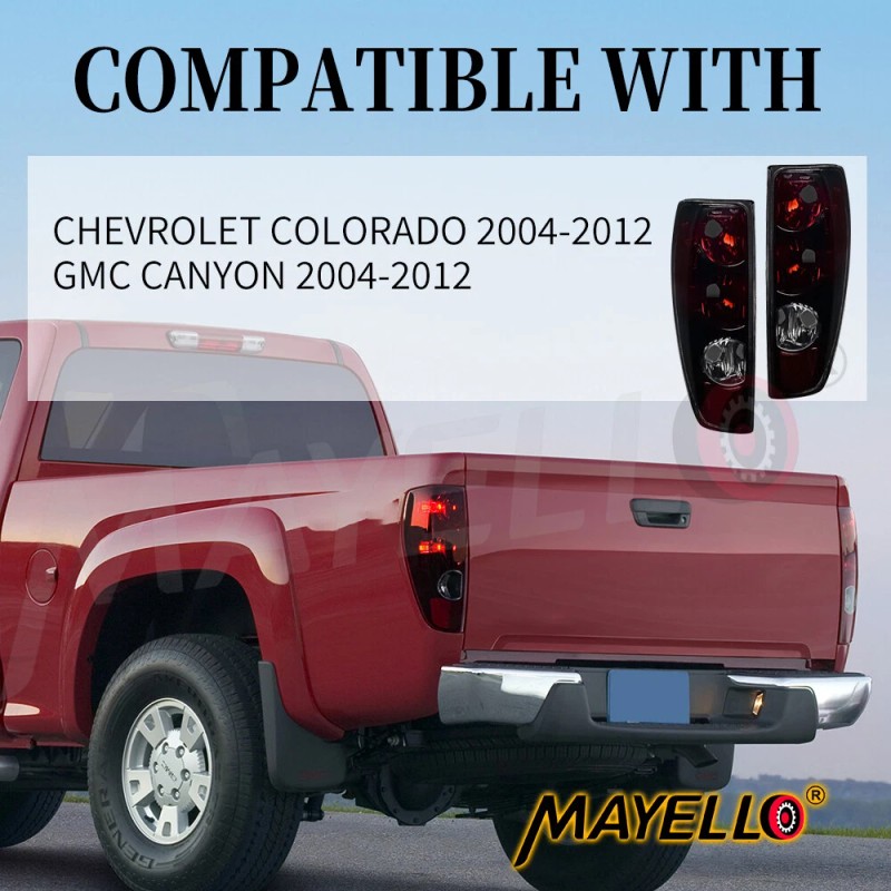 fuknight Pair Black Smoke For 2004-2012 Chevy Colorado GMC Canyon