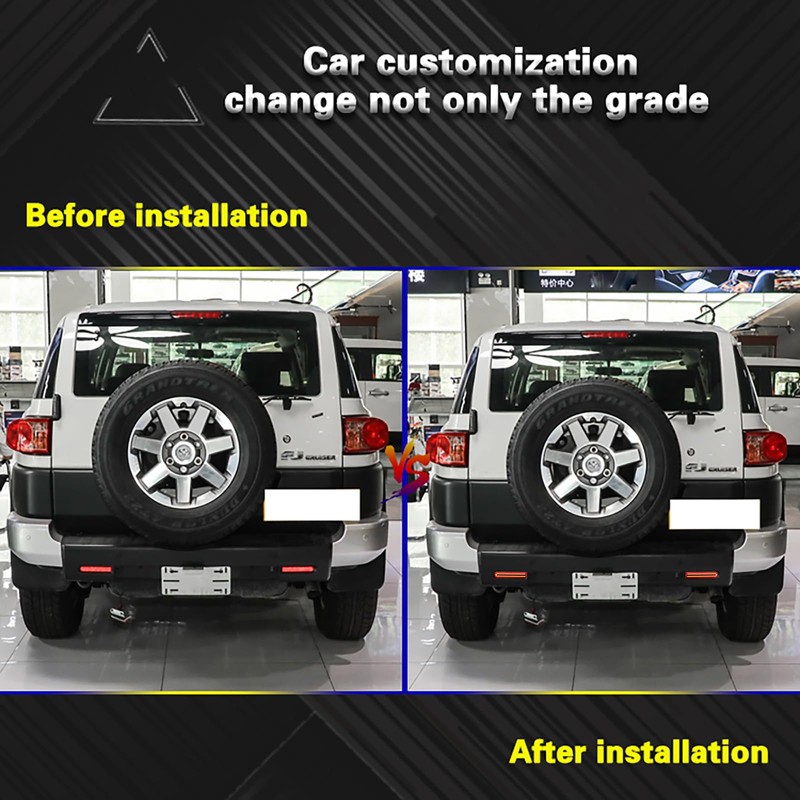ECAHAYAKU LED Rear Bumper Reflector Light Compatible with Toyota FJ