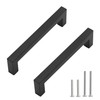 Redunest Cabinet Pulls Matte Black Cabinet Handles Square Drawer Pulls,