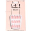 OPI xPress/On Press On Nails, Up to 14 Days of Wear, Gel-Like Salon Manicure, Vegan, Sustainable Packaging, With Nail Glue, Short Neutral Nails, Bubble Bath
