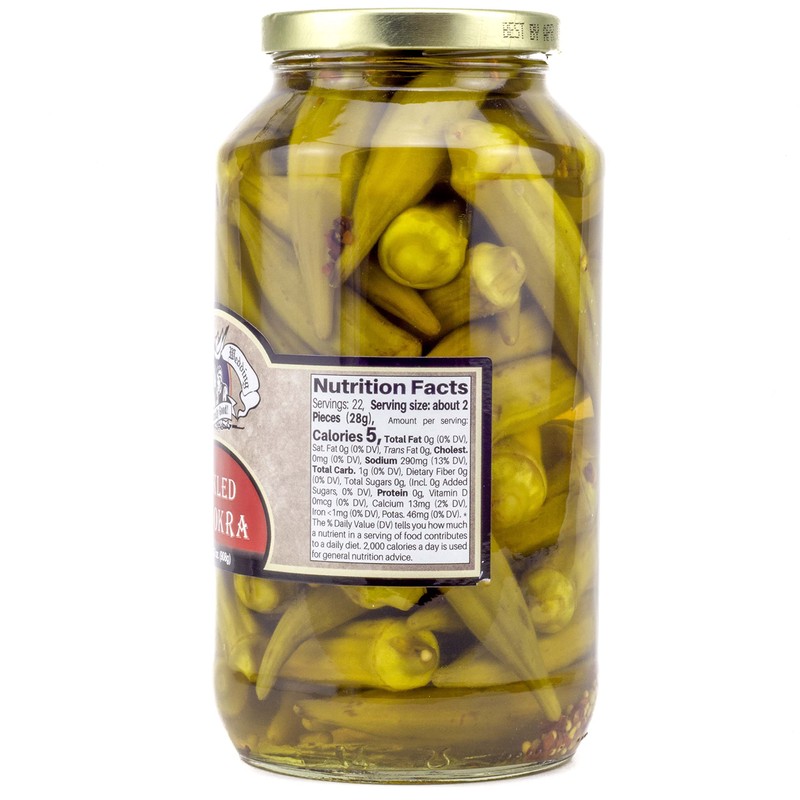 Amish Wedding Hot Pickled Okra 32oz (Pack of 2)