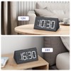 OQIMAX Wooden Alarm Clock for Bedrooms, Digital Alarm Clocks with