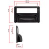 Fuxxer® 2 x Label Windows, Metal Handles, Black Antique Look,