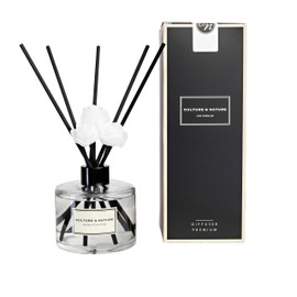 CULTURE & NATURE Reed Diffuser Set 6.7oz (200ml) Eucalyptus Pine Scented Diffuser with Sticks Home Fragrance Reed Diffuser for Bathroom Shelf Decor