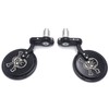 HTTMT- Skull Round Rearview Mirrors 25mm 1" Bar End Compatible