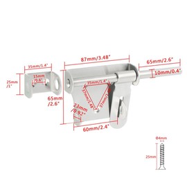 Alise 6 Inch Slide Bolt Gate Latch,Padlock Latches Heavy Duty Barrel Bolts Safety Door Lock,Double Sided Gate Hardware for Barn Fence Gate Inside Doors, Solid Stainless Steel Latches,Brushed Finish