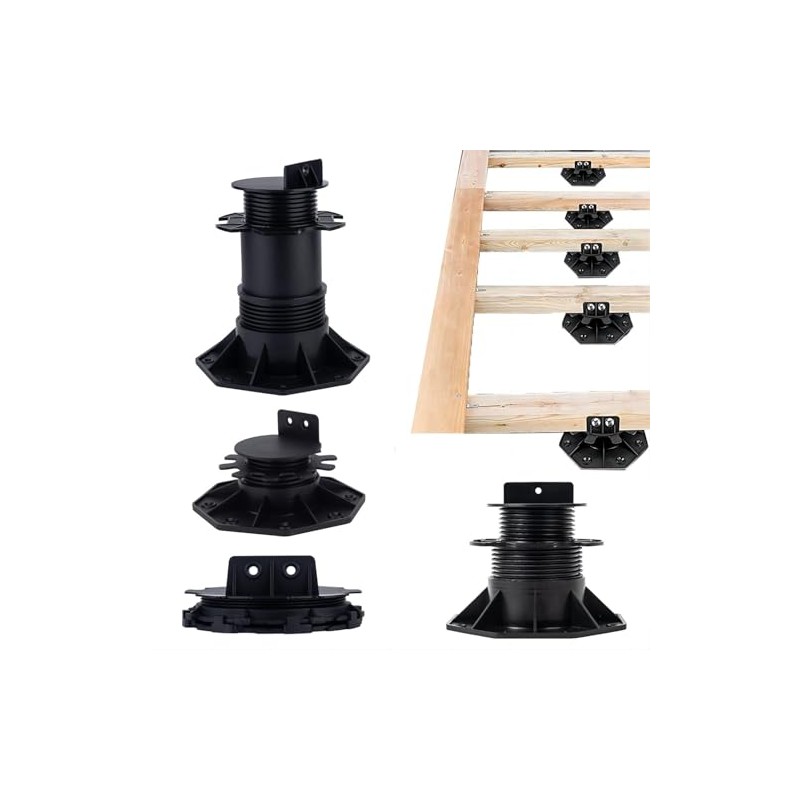 12Pack Adjustable Deck Support Pedestal - Base Support for Floating