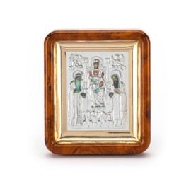 NKlaus Jesus Christ Icon in Black Frame with Glass 7 x 6 cm Christian 11339