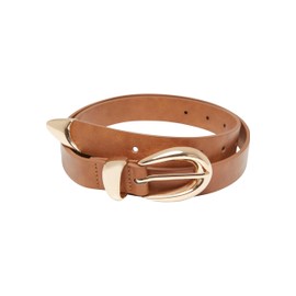 Urban Classics Women's Tb7211-chunky Buckle Loop Synthetic Leather Belt, Brown/Gold, L/XL