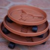 Bloem Round Planter Caddy with Wheels: 16" - Terra Cotta