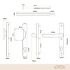 Door Handle/Door Handle/Handle Set 92 mm (Width 32 mm) White