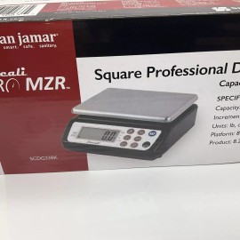San Jamar SCDG33BK Square Professional Digital Scale Black with Stainless Ste...