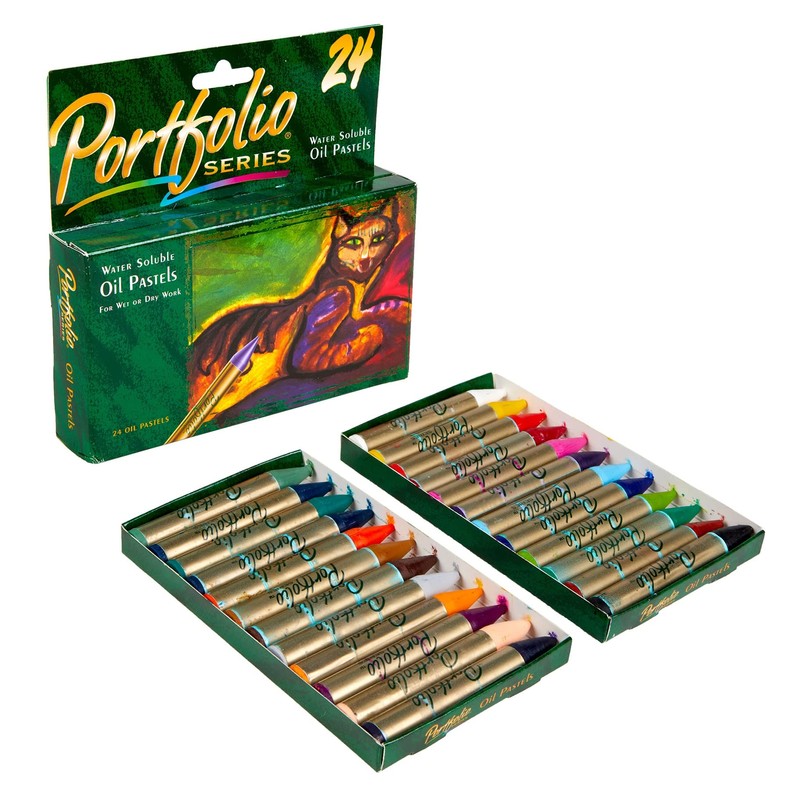 Crayola Portfolio Series Oil Pastels, Water Soluble, 24 Count, Colors