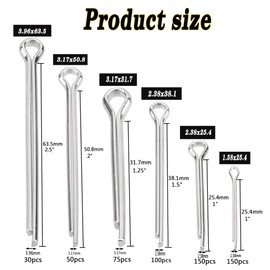 555Pcs Cotter Pin Assortment Set Assorted Clip Key Fastening Pin Set -Trailer pin for Automobile axle