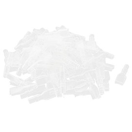 sourcing map 100pcs Female Spade Insulated Terminal Sleeve Cover 6.3mm Clear