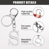 ORUZA Letter Keyring Alphabet Initial Keychain, Metal Letter Key Ring