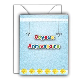 Edition Colibri Geburtstagskarte mit Umschlag, Happy Birthday Karte, Geburtstagskarte für Männer und Frauen, A6, Blau, lustig