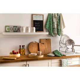 Premier Housewares Cow Parsley Tea Towels - Set of 3