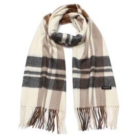 [Buyer] Wool Cashmere Sustainable Stole [Women’s, Men’s, Women’s, Men’s, Women’s Stole, Wool Stole, Large, Large Scarf, Cashmere, Plain, Checked NW60, CH02 White Check