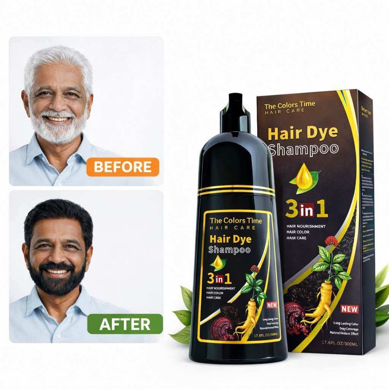 The Colors Time Hair Care Hair Dye Shampoo 3 in