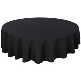 Home Direct Quality Tablecloth Textile Round 180 cm Choice of Colours Black