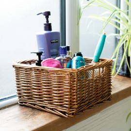 Arthur Cameron Rectangular Wicker Storage Basket 29x25x15cm (Distilled Brown)